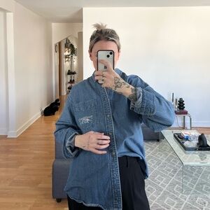 vintage 90’s denim button up